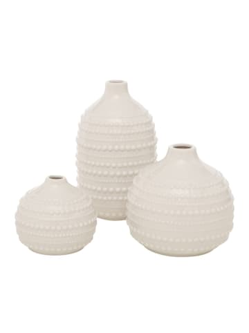 Boltze Deko-Vasen aus Porzellan MERUNA, 3er-Set in Beige