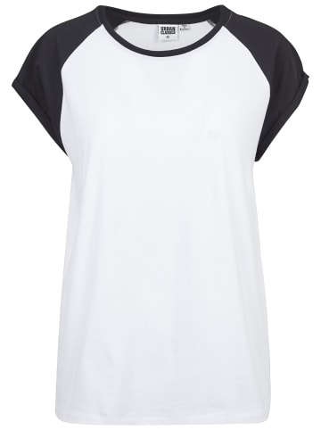 Urban Classics Urban Classics Damen Ladies Contrast Raglan Tee in white/black