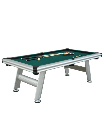 Blackwood Billardtisch, Outdoor 8’ in Silber 220.9x124.1x78.7cm