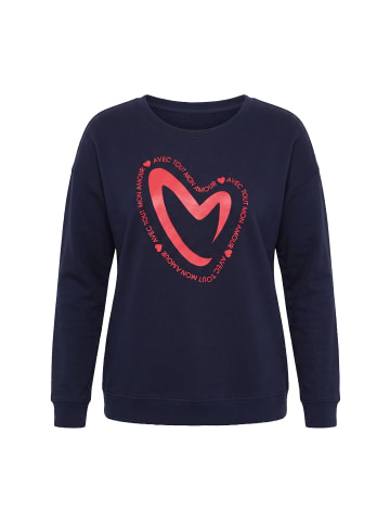 MIAMODA Sweatshirt in dunkles marine