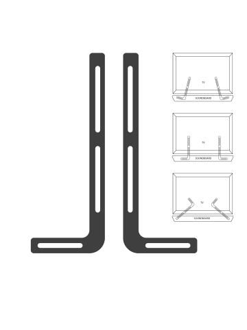 VCM  Universal Soundbarhalterung Sounbar Halter SB300 in Schwarz