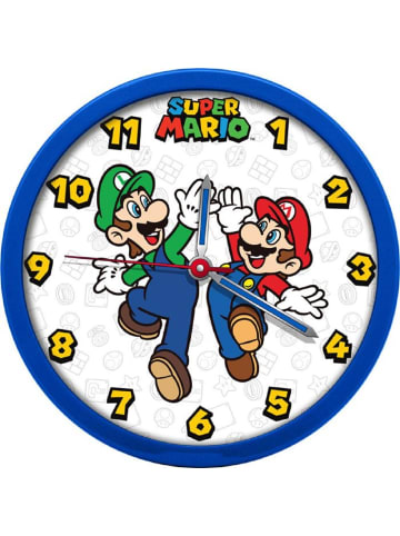 Super Mario Super Mario  Wanduhr ⌀ 25cm in Blau