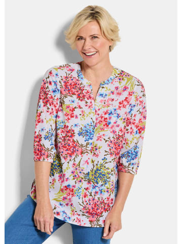 GOLDNER Schlupfbluse mit floralem Muster in bunt / gemustert