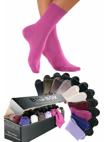 GO IN Basicsocken in 2x braun, 2x beige, 2x lila, khaki, 11x schwarz