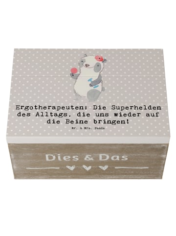 Mr. & Mrs. Panda Aufbewahrungsbox Ergotherapeutin Superhelden mi... in Grau Pastell