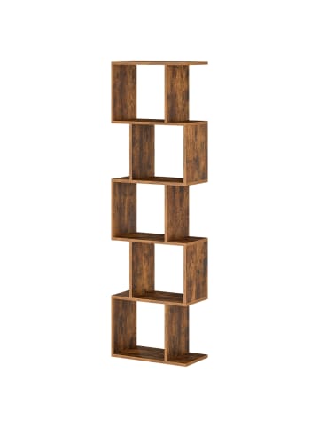 VASAGLE Bücherregal Custos in Vintagebraun - (B)24 x (H)159.5 x (T)40 cm