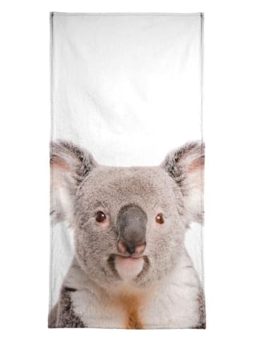 Juniqe Handtuch "Koala" in Cremeweiß & Grau