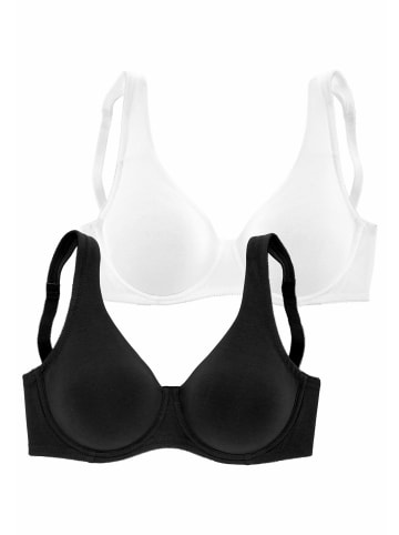 PETITE FLEUR petite fleur Minimizer-BH in schwarz+weiß