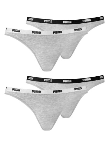 Puma 4er Pack Bikini Slips in Grau
