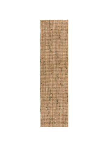 KADIMA DESIGN Juteteppich Jute Naturbelassen, Wohnzimmer in Natur-Grün