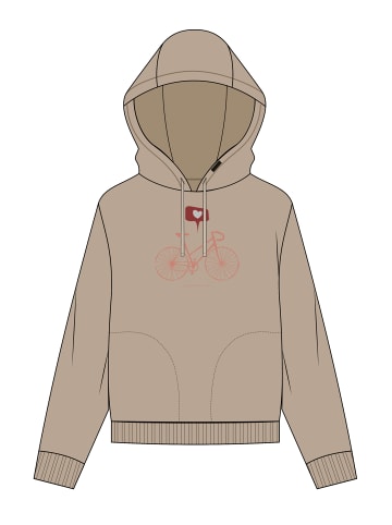 GreenBomb Sweatshirt Bike Love in Kaffee Latte