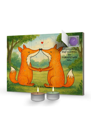Mr. & Mrs. Panda Duftkerzen Adventskalender Füchse Liebe Design ... in Weiß