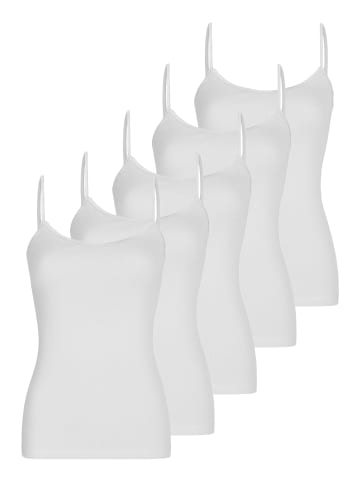 Nina von C. 5er Pack Trägerhemd in weiss