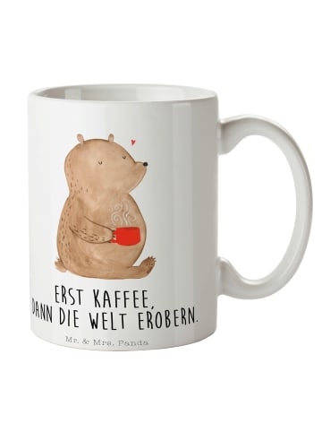 Mr. & Mrs. Panda Cappuccinotasse Bär Kaffee mit Spruch in Weiß