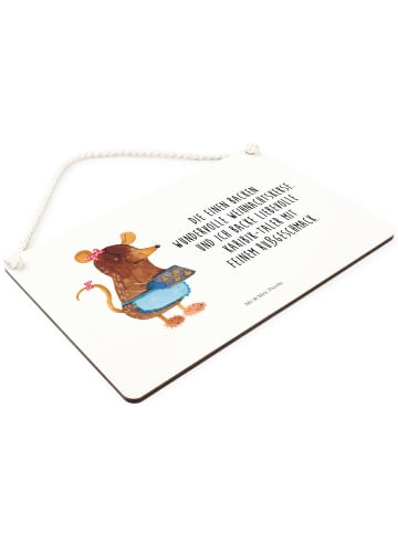 Mr. & Mrs. Panda Schild Maus Kekse mit Spruch in Weiß