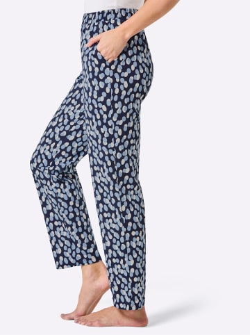 WITT WEIDEN Hose in marine-bleu-bedruckt