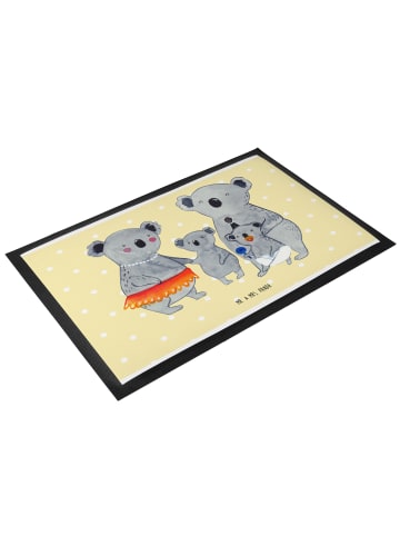 Mr. & Mrs. Panda Schmutzmatte Koala Familie ohne Spruch in Gelb Pastell