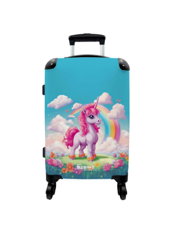 NoBoringSuitCases Suitcase, Koffer, Reisekoffer Einhorn rosa blau