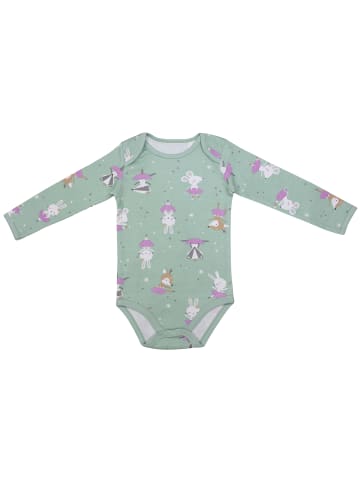 Schlummersack Bio Baby-Bodys langarm 3er-Pack in Mint-Lila