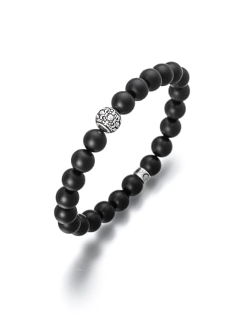 Lunavit Armband "Talis"  mit Achat Steinen in Schwarz