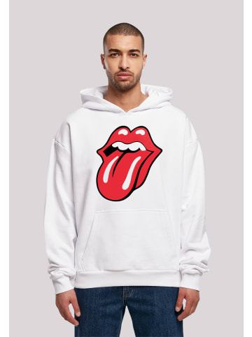 F4NT4STIC Ultra Heavy Hoodie The Rolling Stones Zunge in weiß