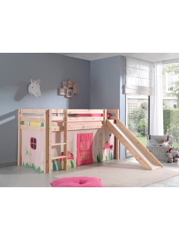 58 aufm Kessel KINDERBETT mit Rutsche Karolina Massivholz Natur Textilset Spring 1