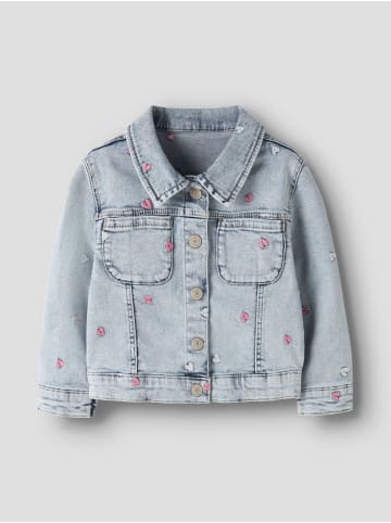 name it Jacke in Light Blue Bleached Denim