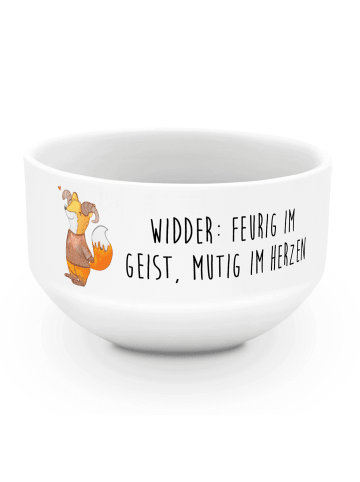 Mr. & Mrs. Panda Schüssel Widder Astologie mit Spruch in Weiß