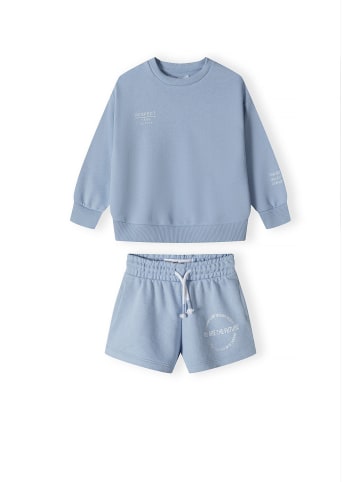 Minoti 2tlg. Set: Sweatjacken 18FLEECE 49 in hellblau