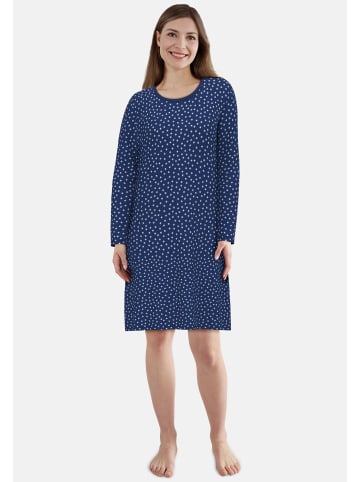 Götzburg Nachthemd Katerini in blau-dunkel-Allover
