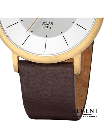 Regent Solaruhr Regent Lederarmband dunkelbraun extra groß (ca. 41mm)