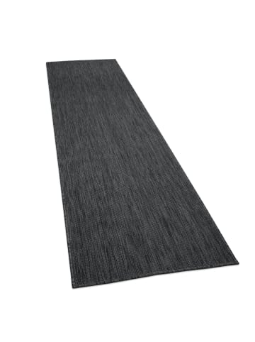 KADIMA DESIGN Teppich Kurzflor Unifarben Wohnzimmer in Anthrazit