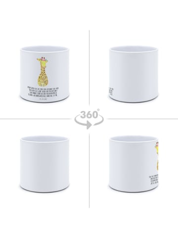 Mr. & Mrs. Panda Blumentopf Groß Giraffe Blumenkranz mit Spruch in Weiß