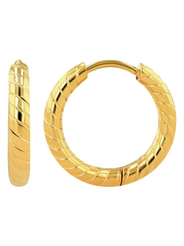 Adeliás Adeliás Damen Creolen aus Edelstahl in gold