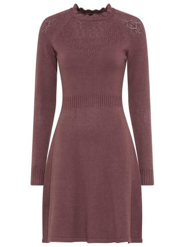 Laura Scott Strickkleid in dunkelrosa-melange