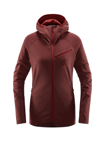 Haglöfs Fleecejacke Khione Mid Hood in Maroon Red/Brick Red