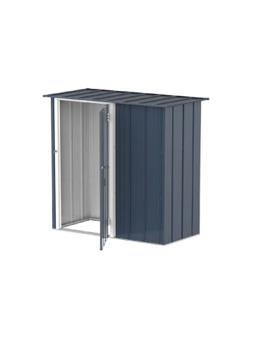 VCM  Metall Gerätehaus 148x68  Gartenhaus Schiebetür in Anthrazit