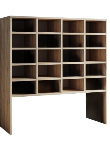 VCM  Holz Regal Schuhschrank Schuhregal Hinsol XL in Sonoma-Eiche (Sägerau)