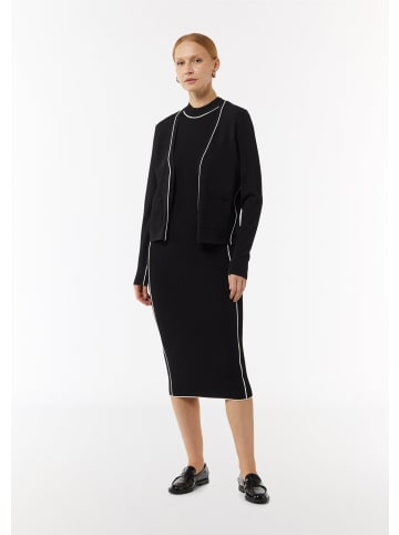 comma Strickjacke langarm in Schwarz