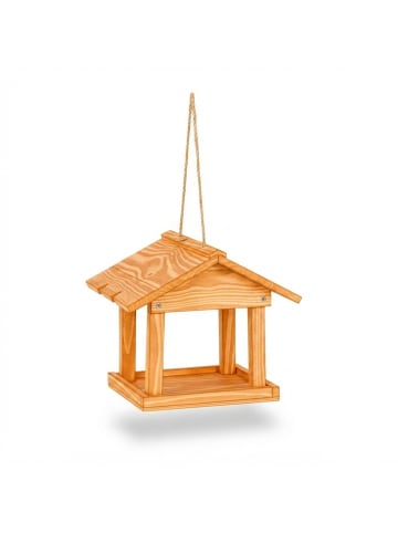 relaxdays Vogelfutterhaus in Orange - (B)26 x (H)22 x (T)22 cm