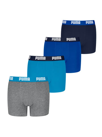 Puma Boxershort 4er Pack in Blau/Grau
