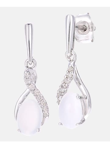 Diamant L'éternel Ohrhänger aus 375 Weißgold mit Diamant mit Opal