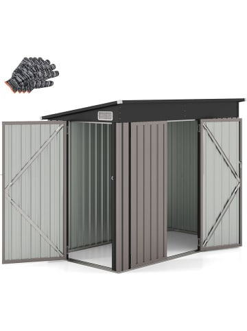 COSTWAY Gartenhaus 4,82 m³ Türgröße: 121x160cm in Hellbraun