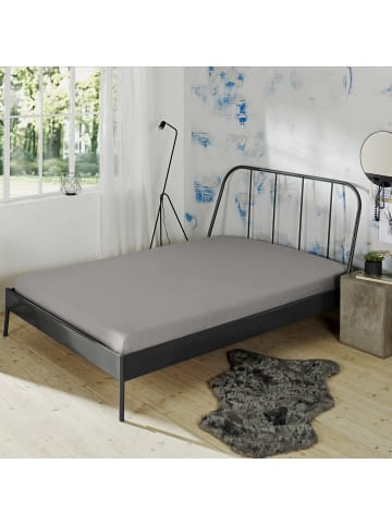 Erwin Müller Mako-Interlock-Jersey Bio Spannbettlaken München in kiesel