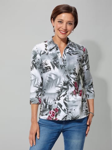 WITT WEIDEN Poloshirt in fuchsia-gemustert