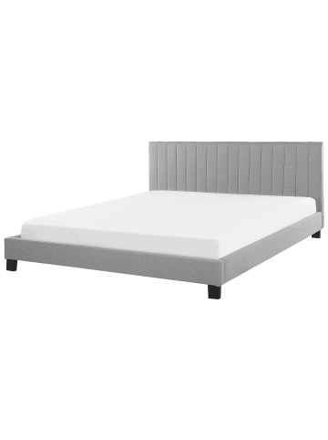 Beliani 2-tlg Doppelbett POITIERS in Grau