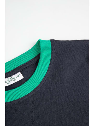 Coccodrillo Baumwoll-T-Shirt mit kurzen Ärmeln in dunkelblau