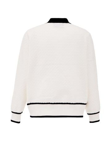 carato Damen Strickjacke in Weiss Schwarz