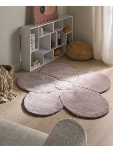 Beliani Kurzflor KOKKINI in Violett - (W) 140 x (L) 140 cm