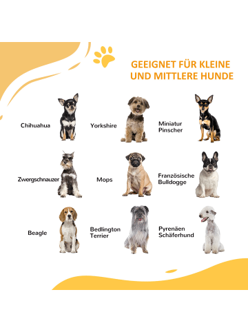 Pawhut Hunde Türschutzgitter Weiß 74-100L x 4B x 76H cm